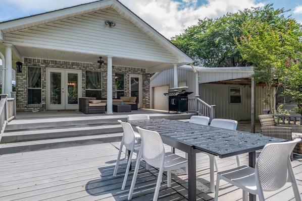 Covered patio and deck 