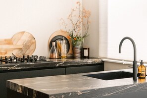 Kitchen, Italian design, custom made, with Qooker.