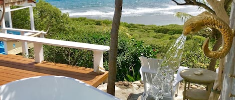 Outdoor tub perfect for relaxing & enjoying the amazing views!