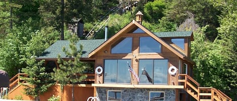 Boathouse from water