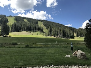 View from private patio overlooking hole 9 of golf course!
