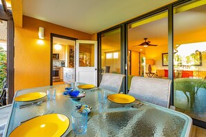 Convenient entries to both kitchen and living area