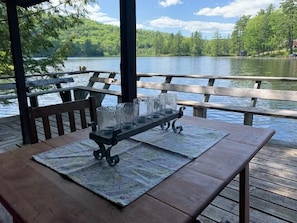 Relaxing deck overlooking great wildlife habitat