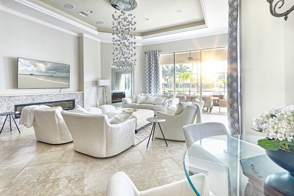 Living room has been remodeled 2020 including fireplace