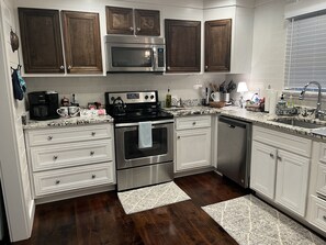 Kitchen stocked with just about anything you could need