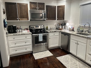 Kitchen stocked with just about anything you could need