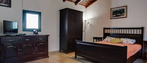 Studio Apartment for 3 people is designed in rustic style. 