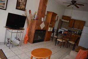 Living room and kitchen