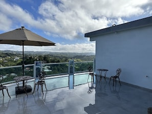Terrace includes seating area to relax, meditate, eat or drink at your leisure.