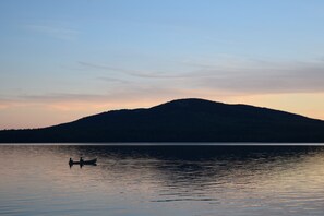 Fishing at sunset