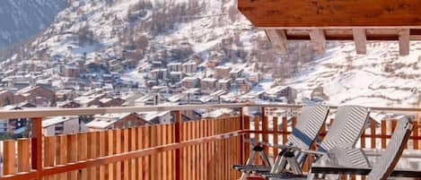 Stunning view of the Matterhorn and Zermatt from the south facing balcony.