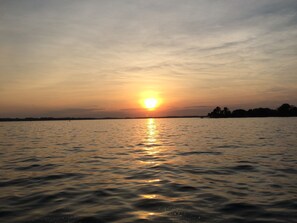 Sunset on the boat.