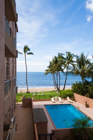 View from the lanai of 307 - View of the pool