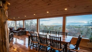 view from dining room glass porch