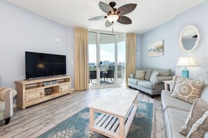 The Palms of Destin 2512 - Living Area with TV and Balcony