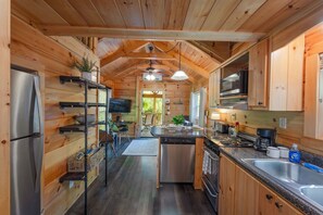 Fully stocked kitchen