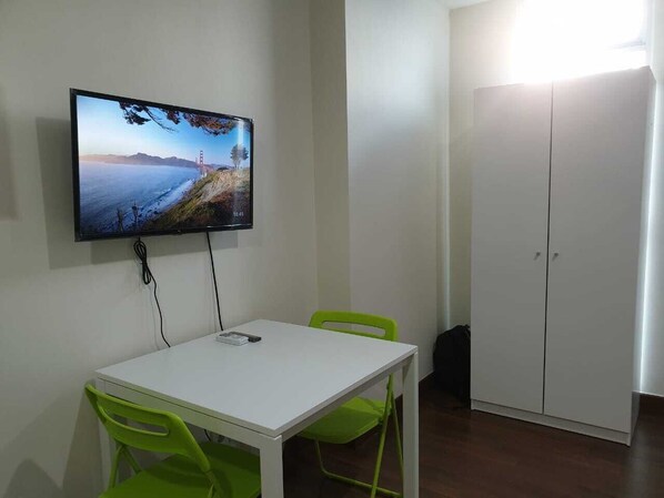 Table for 2 and wardrobe by IKEA