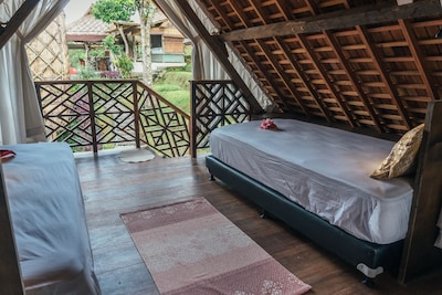 2 BR Wooden Duplex Lodge House at Jatiluwih, UNESCO Site