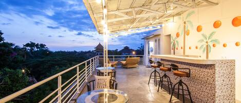 Rooftop bar exclusively for guests