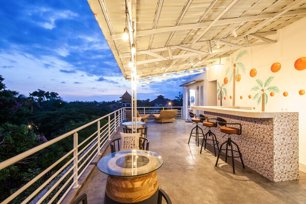 Rooftop bar exclusively for guests