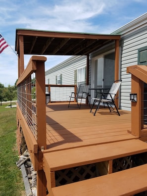 Enjoy sitting on the front deck enjoying the view.
