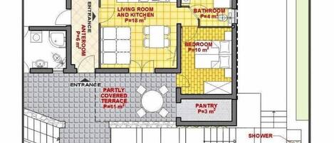 A2 Maslina(2+2): floor plan