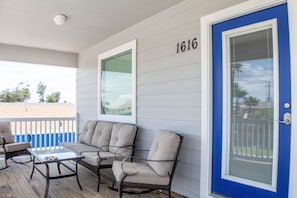 Front porch seating to enjoy the view and breeze.  