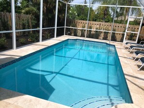 Pool always heated to 85 degrees.