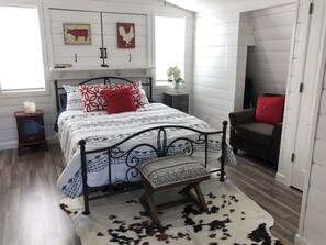 Rustic country decorated loft above the barn! 