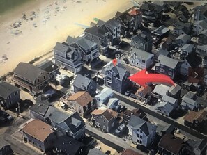 Position of house in relation to beach