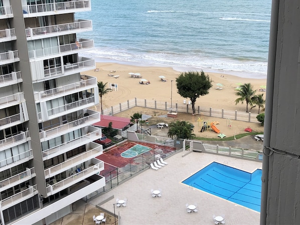 Vista para a praia ou o mar