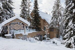 Snowbird exterior and underground garage entrance