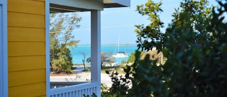 Watch yachts cruise by as you sip your morning coffee or an evening cocktail.