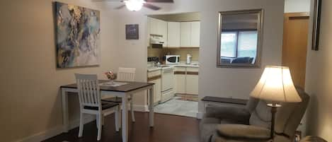 Dining area looking into the kitchen from livingroom