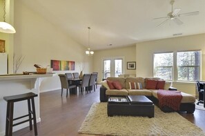 Spacious seating in the common area.