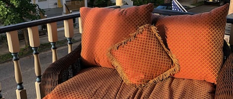 Relaxing wrap around porch to catch that sunset!