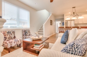 Living Room with Stairs