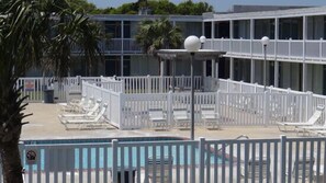 Enclosed baby pool.