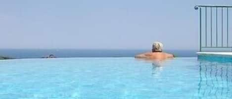 View of the Mediterranean from the infinity pool