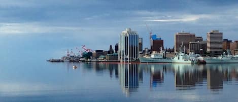 Morning coffee overlooking Halifax Harbour