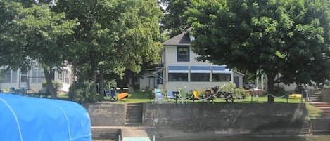 Our house from the end of our dock.