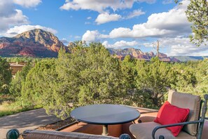 Private Patio | Red Rock Views | Dining Area