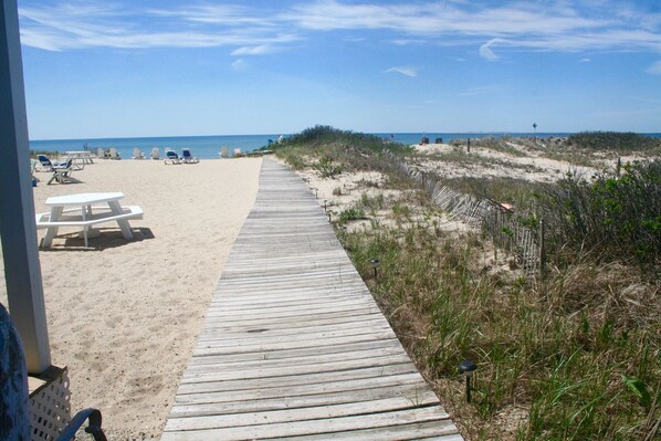 Private easement/boardwalk to beach.