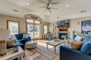 Top-Level Living Room with Deck Access