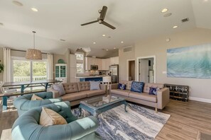 Top-Level Living Room with Deck Access