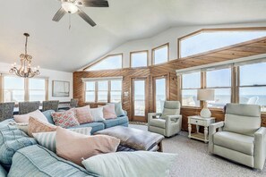 Top-Level Living Room with Deck Access