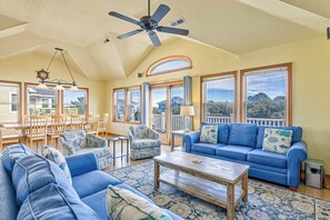 Top-Level Living Room with Deck Access