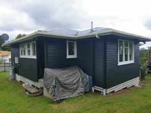 rear access and wood storage