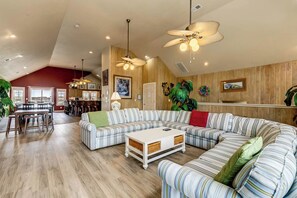 Top-Level Living Room with Deck Access