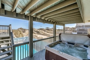 Hot Tub located on Mid-Level Deck